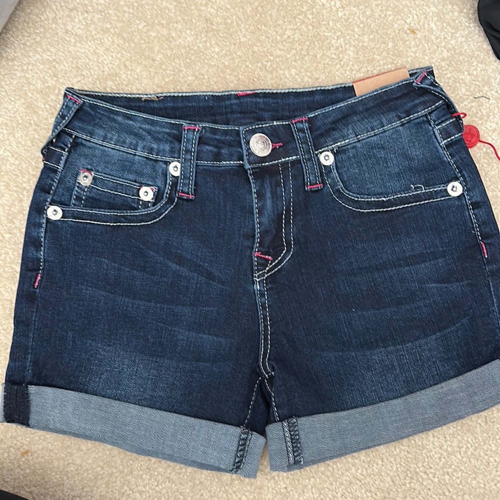 Brand new true religion GIRLS denim shorts